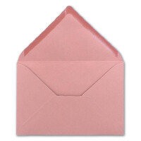 100 Brief-Umschläge mit Wellenschnitt - Rosa - DIN C6 - 114 x 162 mm - 11,4 x 16,2 cm - mit wellenförmigen Rändern - Nassklebung - FarbenFroh by GUSTAV NEUSER