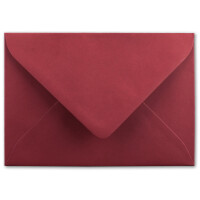 50 Brief-Umschläge - Dunkel-Rot - DIN C6 - 114 x 162 mm - Kuverts mit Nassklebung ohne Fenster für Gruß-Karten & Einladungen - Serie FarbenFroh
