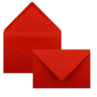50x Falt-Karten Set in Rot inklusive Brief-Umschläge DI