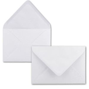 DIN B6 Faltkarten SET Doppelkarten - querdoppelt-langdoppelt - inklusive Umschlag in DIN B6 - 25 Sets - Hochweiß / Kristallweiß - Einladungskarten - Menükarten - Blanko - 115 x 170 mm - formstabil - Printable für Drucker geeignet - PREMIUM Marke: NEUSER F