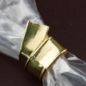 Verschlussclips, 100 Stück, extralang, aus Papier Farbe gold mit