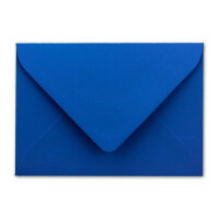 100 Briefumschläge in Royalblau mit weißem Innenfutter - Kuverts in DIN B6 Format  - 12,5 x 17,6 cm - Seidenfutter - Nassklebung
