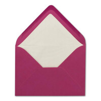 200 Briefumschläge in Amarena mit weißem Innenfutter - Kuverts in DIN B6 Format  - 12,5 x 17,6 cm - Seidenfutter - Nassklebung