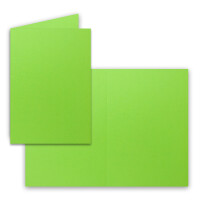 Faltkarten SET mit Brief-Umschlägen DIN A6 / C6 in Hellgrün - 50 Sets - 14,8 x 10,5 cm - Premium Qualität - Serie FarbenFroh