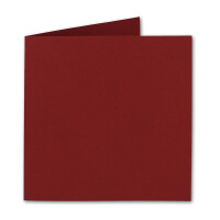 Quadratische Falt-Karten 15 x 15 cm - Dunkelrot - 100 Stück - formstabil - für Drucker geeignet - für Grußkarten, Einladungen & mehr