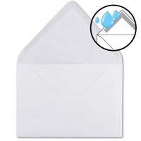 50x DIN B6 Faltkarten Set mit Umschlägen - Hochweiss (Weiß) - 115 x 170 mm - ideal für Einladungskarten, Hochzeit, Taufe, Kommunion, Konfirmation - Marke: FarbenFroh