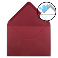 Briefumschläge in Dunkelrot - 50 Stück - DIN C5 Kuverts 22,0 x 15,4 cm - Nassklebung ohne Fenster - Weihnachten, Grußkarten - Serie FarbenFroh