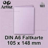 ARTOZ 25x DIN A6 Faltkarten - Flieder (Lila) - 105 x 148 mm Karten blanko zum selbstgestalten - 220 g/m² gerippt