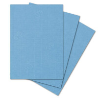 ARTOZ 50x Bastelpapier - Marienblau - DIN A4 297 x 210 mm - 220 Gramm pro m² - Edle Egoutteur-Rippung - Hochwertiges Designpapier Urkundenpapier Bastelkarton