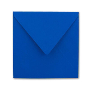 50x Quadratisches Falt-Karten Set - 15 x 15 cm - mit Brief-Umschlägen & Einlegeblättern - Royalblau - FarbenFroh by GUSTAV NEUSER