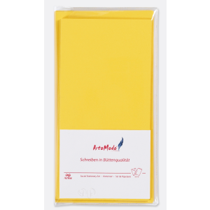 Artoz SET DIN LANG Farbe: Sonnen-gelb 10xKlappkarten 10xBriefumschläge Serie Artoz 1001 im SET ArtoModo Format: 220 x 210 mm