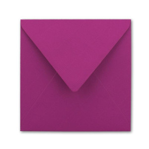 50x Quadratische Briefumschläge in Amarena - 15,5 x 15,5 cm - ohne Fenster, mit Nassklebung - 110 g/m² - Für Einladungskarten zu Hochzeit, Geburtstag und mehr - Serie FarbenFroh