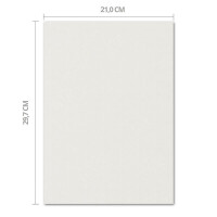 ARTOZ 25x Bastelpapier - Ivory-Elfenbein - DIN A4 297 x 210 mm - 220 Gramm pro m² - Edle Egoutteur-Rippung - Hochwertiges Designpapier Urkundenpapier Bastelkarton