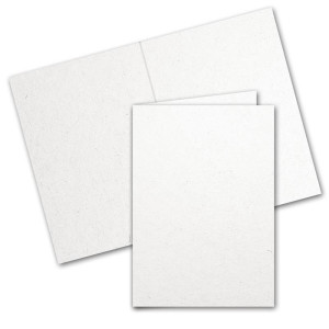 ARTOZ 50x Doppelkarten DIN B6 - Farbe: birch (weiß / cremeweiss) - 12,0 x 16,9 cm - hochdoppelt - Serie Greenline