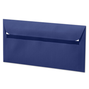 ARTOZ 25x Briefumschläge DIN Lang Classic Blue 100 g/m² selbstklebend - DL 224x114 mm - Kuvert ohne Fenster - Umschläge mit Haftklebung Abziehstreifen