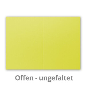 25 Faltkarten B6 - Limette - PREMIUM QUALITÄT - 11,5 x 17 cm - sehr formstabil - für Drucker geeignet! - Qualitätsmarke: NEUSER FarbenFroh!!