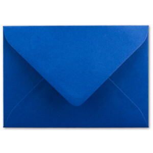 Briefumschläge in Royalblau - 50 Stück - DIN C5 Kuverts 22,0 x 15,4 cm - Nassklebung ohne Fenster - Weihnachten, Grußkarten - Serie FarbenFroh