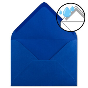 Briefumschläge in Royalblau - 50 Stück - DIN C5 Kuverts 22,0 x 15,4 cm - Nassklebung ohne Fenster - Weihnachten, Grußkarten - Serie FarbenFroh