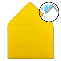 Briefumschläge in Honiggelb - 50 Stück - DIN C5 Kuverts 22,0 x 15,4 cm - Nassklebung ohne Fenster - Weihnachten, Grußkarten - Serie FarbenFroh