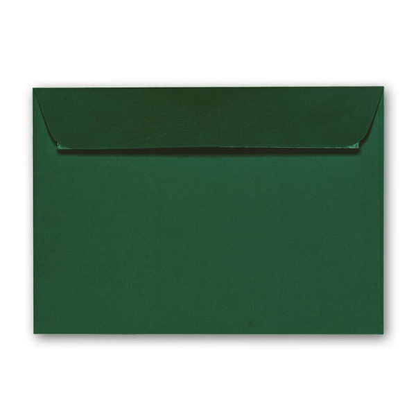 ARTOZ 25x Briefumschläge DIN C6 Racing Green (Grün) - 16,2 x 11,4 cm - haftklebend - gerippte Kuverts ohne Fenster - Serie Artoz 1001