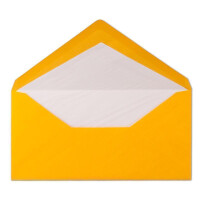 50 x DIN Lang Briefumschläge - Orange mit weißem Seidenfutter - 11x22 cm - 80 g/m² - ideal für Einladungen, Weihnachtskarten, Glückwunschkarten aus der Serie Farbenfroh