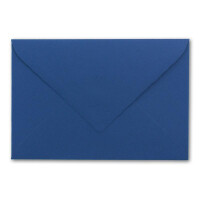 25 Brief-Umschläge mit Wellenschnitt - Dunkel-Blau - DIN C5 - 16,2 x 22,9 cm - 120 gr - mit wellenförmigen Rändern - Nassklebung - FarbenFroh by GUSTAV NEUSER
