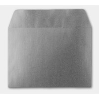 100x Silber-Metallic Brief-Umschläge DIN C6 Format 11,4 x 16,2 cm - Haftklebung - Kuverts ohne Fenster - Weihnachten, Grußkarten & Einladungen