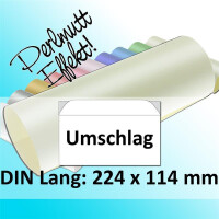 25x Artoz Perle - DIN Lang (DIN C6/5) - Briefumschläge 120 g/m² - Ivory-Elfenbein - glänzend - mit Haftklebung - ohne Fenster