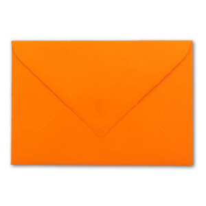 50 Brief-Umschläge mit Wellenschnitt - Orange - DIN C5 - 16,2 x 22,9 cm - 120 gr - mit wellenförmigen Rändern - Nassklebung - FarbenFroh by GUSTAV NEUSER