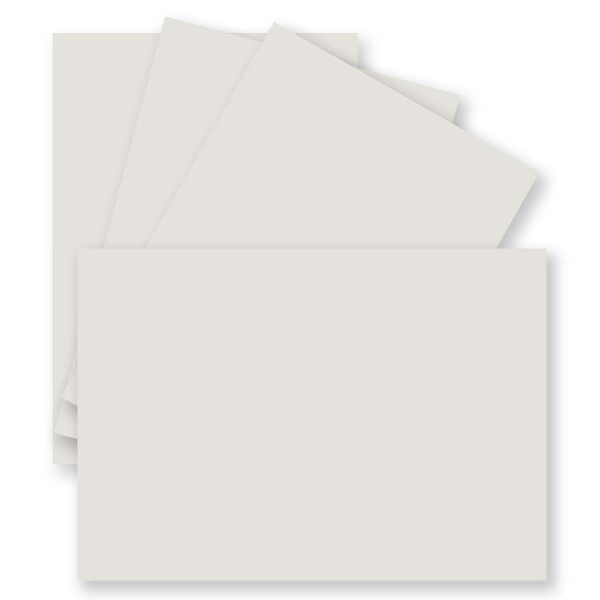 25 Einzel-Karten DIN A6 - 10,5 x 14,8 cm - 240 g/m² - Hell-Grau - Tonkarton - Bastelpapier - Bastelkarton- Bastel-karten - blanko Postkarten