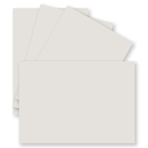 25 Einzel-Karten DIN A6 - 10,5 x 14,8 cm - 240 g/m² - Hell-Grau - Tonkarton - Bastelpapier - Bastelkarton- Bastel-karten - blanko Postkarten