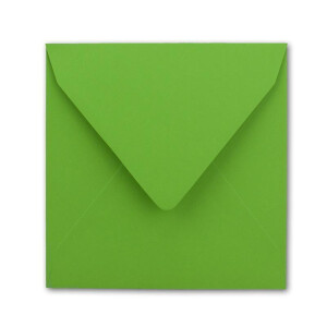 50x Quadratisches Falt-Karten Set - 15 x 15 cm - mit Brief-Umschlägen & Einlegeblättern - Hellgrün - FarbenFroh by GUSTAV NEUSER
