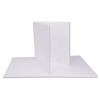 50x Quadratisches Falt-Karten Set - 15 x 15 cm - mit Brief-Umschlägen & Einlegeblättern - Hellgrün - FarbenFroh by GUSTAV NEUSER