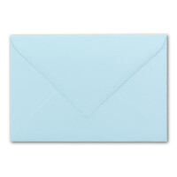 25 Brief-Umschläge mit Wellenschnitt - Hell-Blau - DIN C5 - 16,2 x 22,9 cm - 120 gr - mit wellenförmigen Rändern - Nassklebung - FarbenFroh by GUSTAV NEUSER