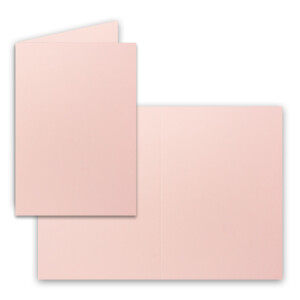 25x Falt-Karten DIN A6 in Rosa - 10,5 x 14,8 cm - Blanko - Doppel-Karten - 220 g/m²
