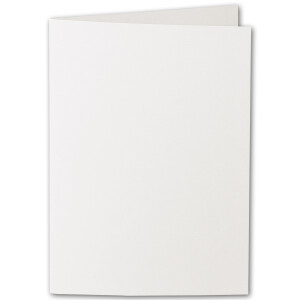 ARTOZ 50x DIN A5 Faltkarten - Ivory-Elfenbein (Creme) gerippt 148 x 210 mm Klappkarten hochdoppelt - Blanko Doppelkarte mit 220 g/m² edle Egoutteur-Rippung