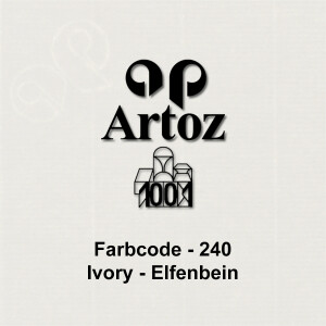 ARTOZ 50x DIN A5 Faltkarten - Ivory-Elfenbein (Creme) gerippt 148 x 210 mm Klappkarten hochdoppelt - Blanko Doppelkarte mit 220 g/m² edle Egoutteur-Rippung