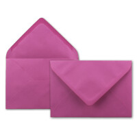 100x Brief-Umschläge in Pink - 80 g/m² - Kuverts in DIN B6 Format 12,5 x 17,6 cm - Nassklebung ohne Fenster
