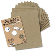 50x Vintage Kraftpapier DIN A4 100gr - 2-farbig natur-braunes / graues Recycling-Papier, ökologisch Brief-Bogen Kunst und Künstler-Papier