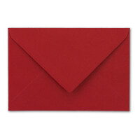 Kuverts Dunkelrot - 25 Stück - Brief-Umschläge DIN C6 - 114 x 162 mm - 11,4 x 16,2 cm - Naßklebung - matte Oberfläche & Gold-Metallic Fütterung - ohne Fenster - für Einladungen