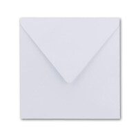 50x Quadratisches Falt-Karten-Set - 15 x 15 cm - mit Brief-Umschlägen - Hochweiß - Nassklebung - für Grußkarten, Einladungen & mehr
