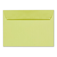 ARTOZ 50x Briefumschläge DIN C5 Grün (Limette) - 229 x 162 mm Kuvert ohne Fenster - Umschläge selbstklebend haftklebend - Serie Artoz 1001