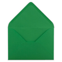 100x Brief-Umschläge in Dunkel-Grün - 80 g/m² - Kuverts in DIN B6 Format 12,5 x 17,6 cm - Nassklebung ohne Fenster