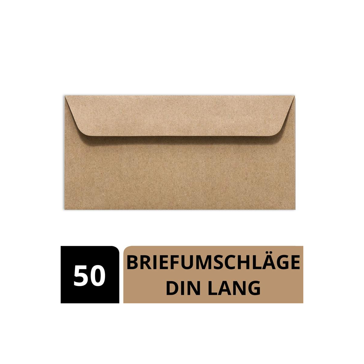 Briefumschläge DIN-Lang Sand Briefumschlag Kuvert Briefkuvert Umschlag 