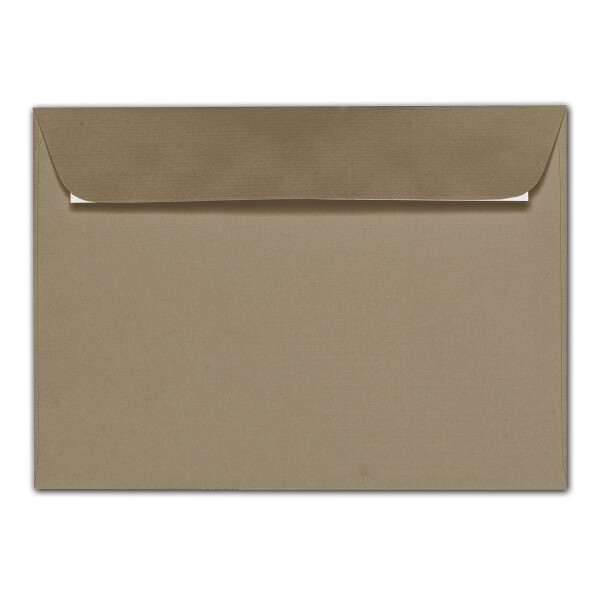 ARTOZ 50x Briefumschläge DIN C5 Braun (Taupe) - 229 x 162 mm Kuvert ohne Fenster - Umschläge selbstklebend haftklebend - Serie Artoz 1001