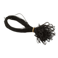 50 Stück Schmuck-Gummiband SCHWARZ für Einladungsk