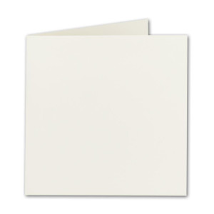 Quadratische Falt-Karten 15 x 15 cm - Naturweiss - 25 Stück - formstabil - für Drucker geeignet - für Grußkarten, Einladungen & mehr