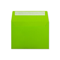 75x Briefumschläge Hell-Grün DIN C6 Format 11,4 x 16,2 cm - Haftklebung - Kuverts ohne Fenster - Weihnachten, Grußkarten & Einladungen - Für A6 & A4 Papier