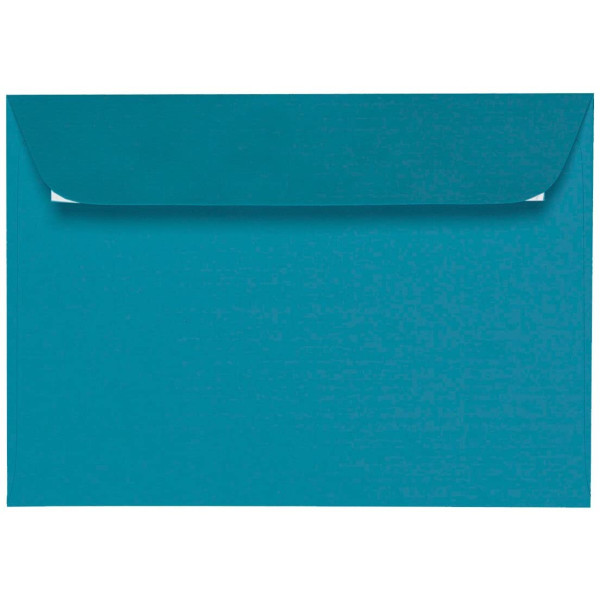 ARTOZ 50x Briefumschläge DIN C6 Petrol (Blau) - 16,2 x 11,4 cm - haftklebend - gerippte Kuverts ohne Fenster - Serie Artoz 1001