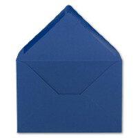 25 Brief-Umschläge mit Wellenschnitt - Dunkel-Blau - DIN C6 - 114 x 162 mm - 11,4 x 16,2 cm - mit wellenförmigen Rändern - Nassklebung - FarbenFroh by GUSTAV NEUSER